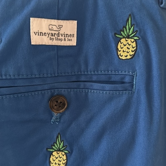 Vineyard Vines Mens Breaker Shorts Pineapple Regatta Blue Sz 32 Preppy Summer - Picture 5 of 9